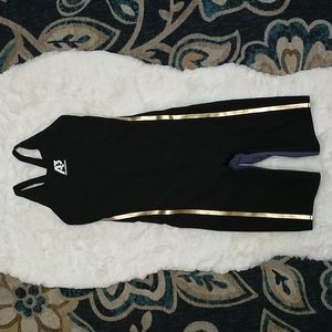 A3 Performance Vici black techsuit one piece tank shorts XS